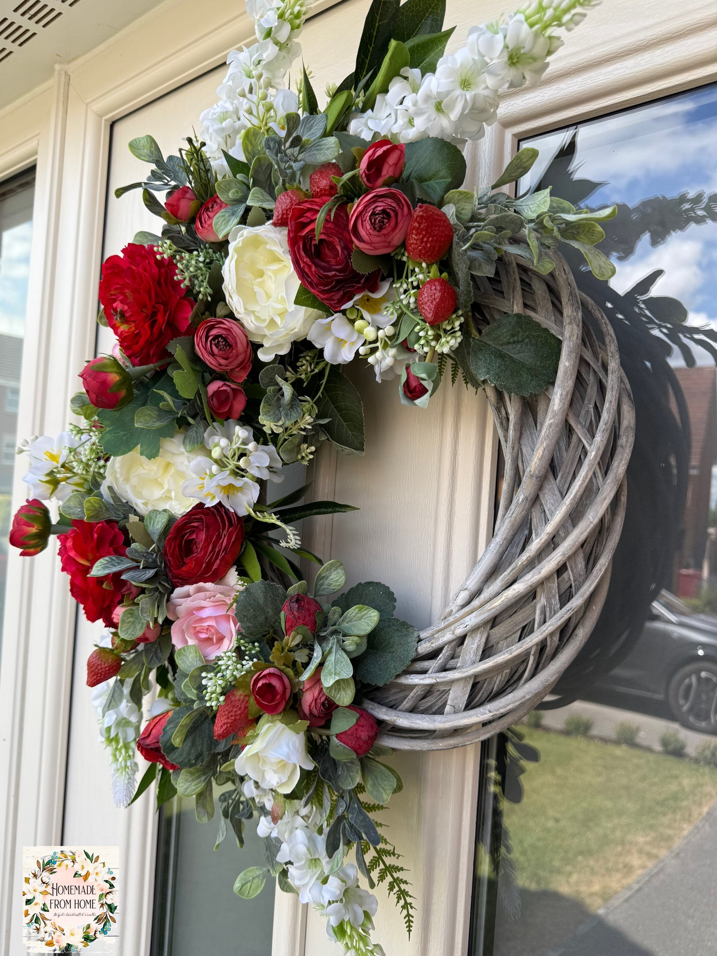 Strawberries and cream signature wreath