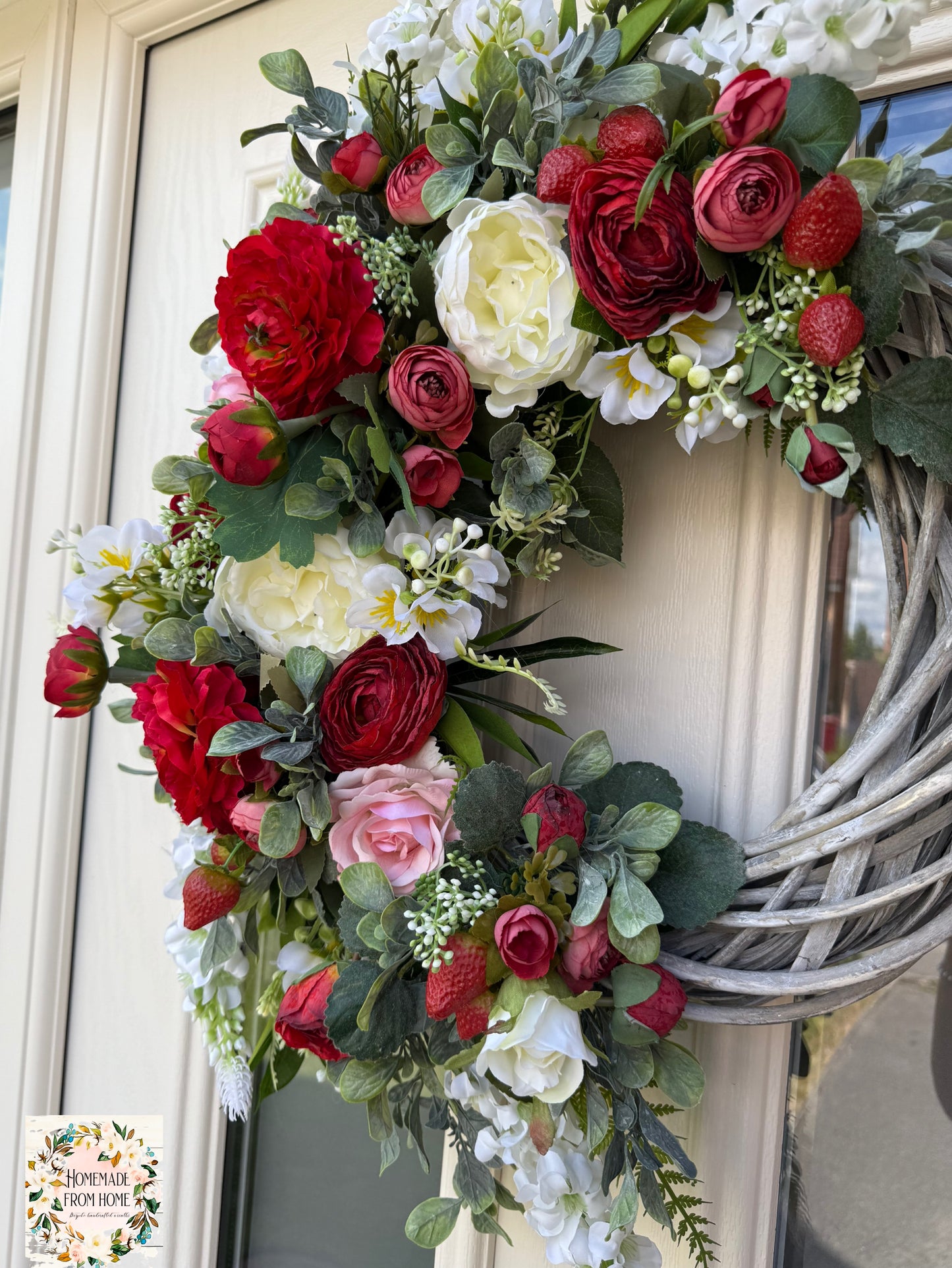 Strawberries and cream signature wreath