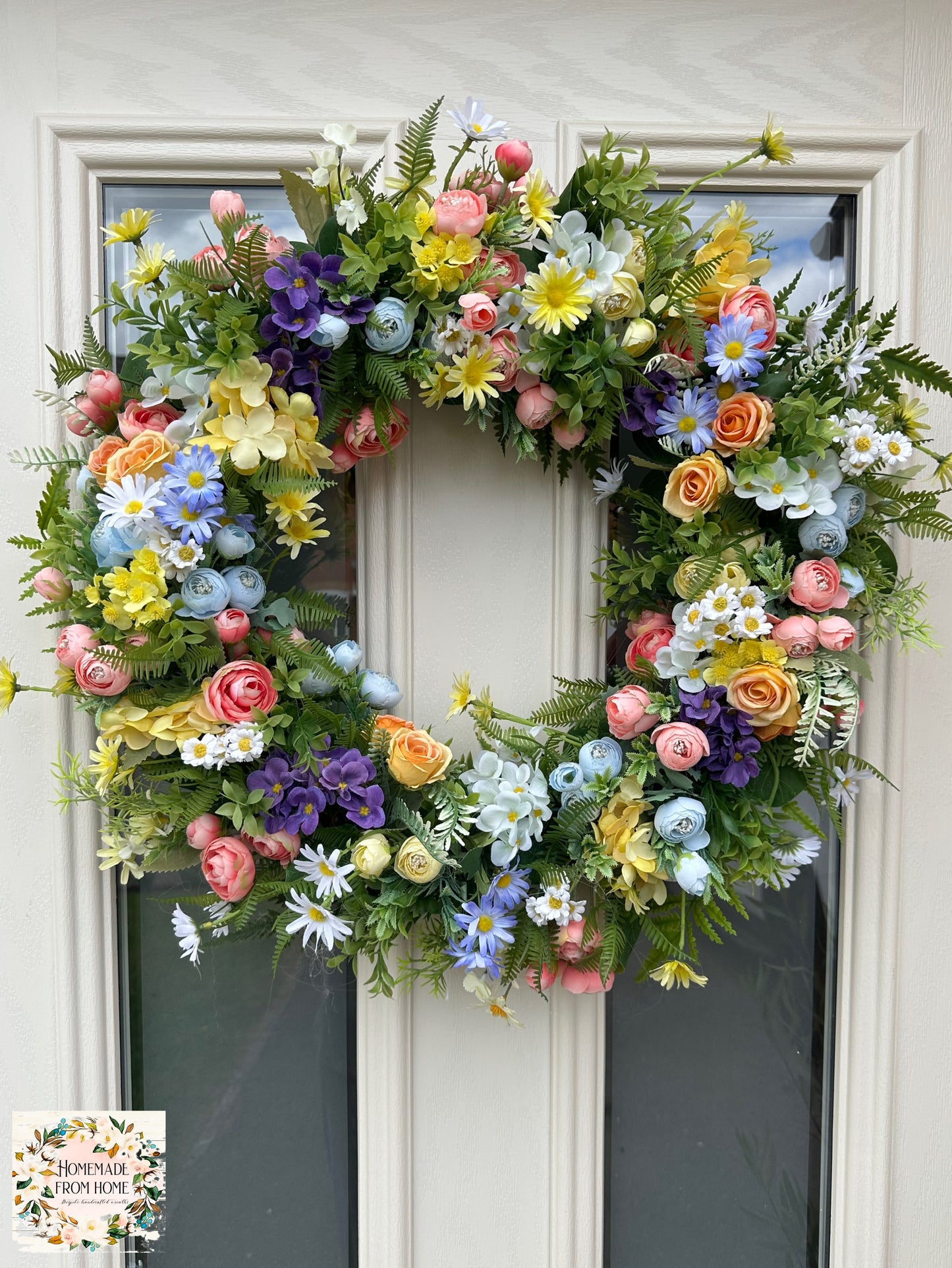 Grapevine country garden wreath