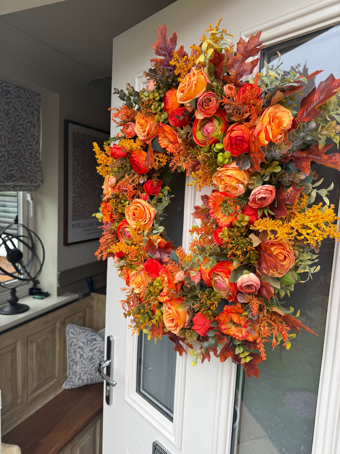 Sunset poopy autumn wreath