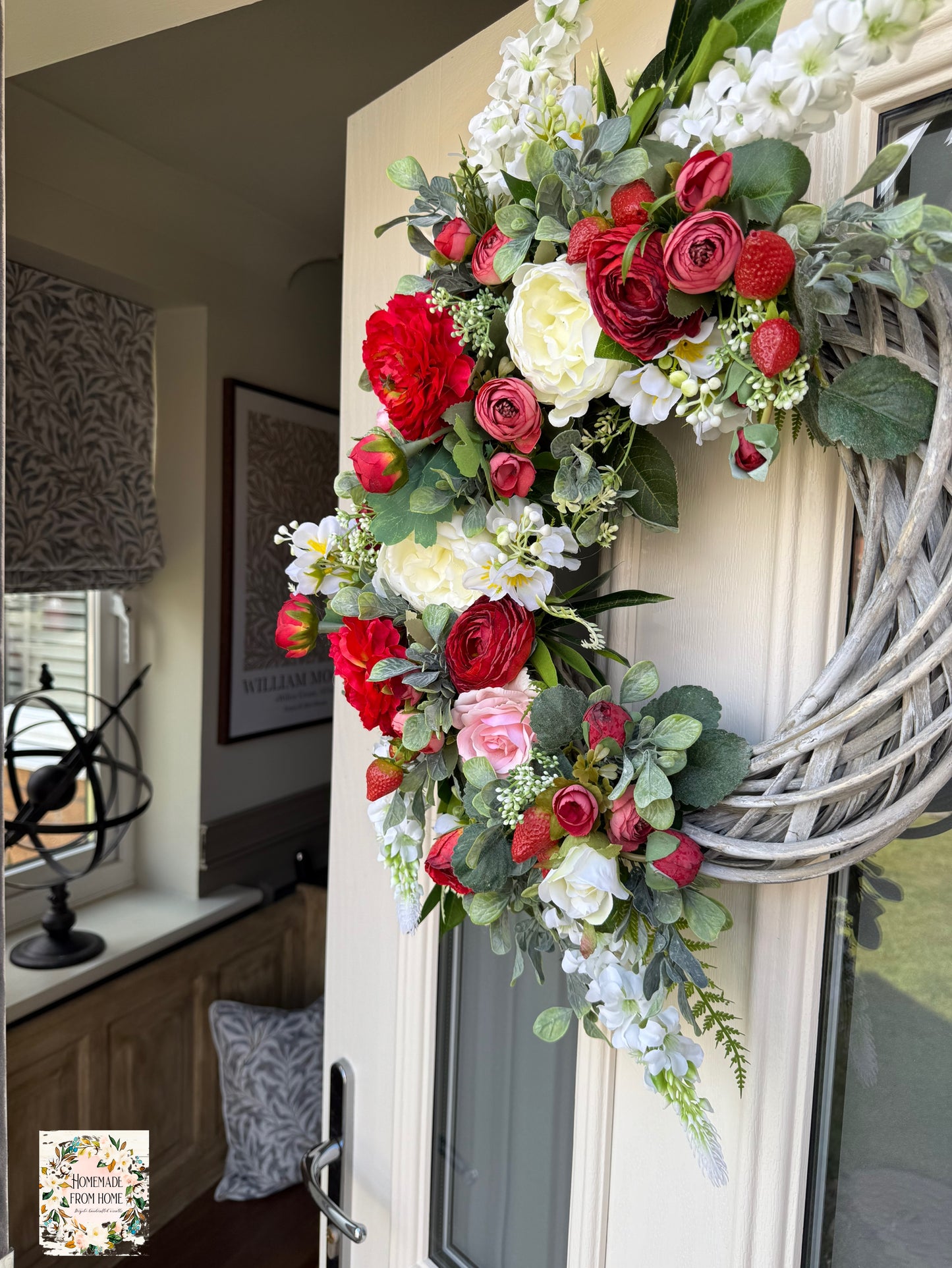 Strawberries and cream signature wreath