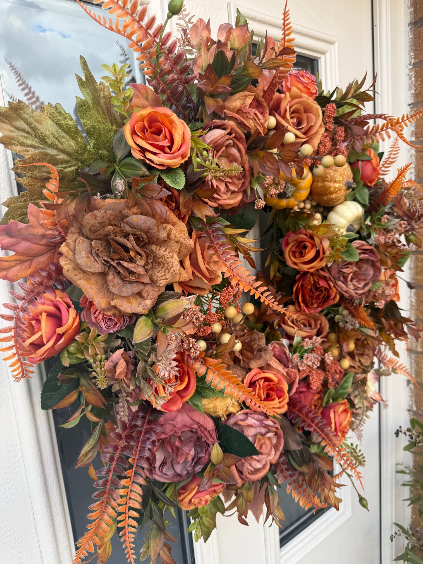 Crisp pumpkin wreath