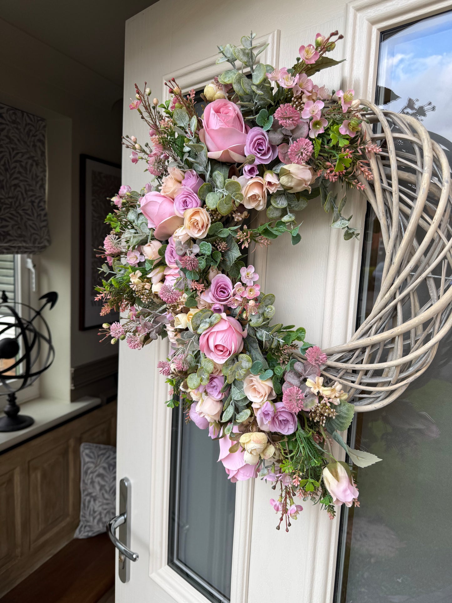 Garden rose signature wreath (made to order)