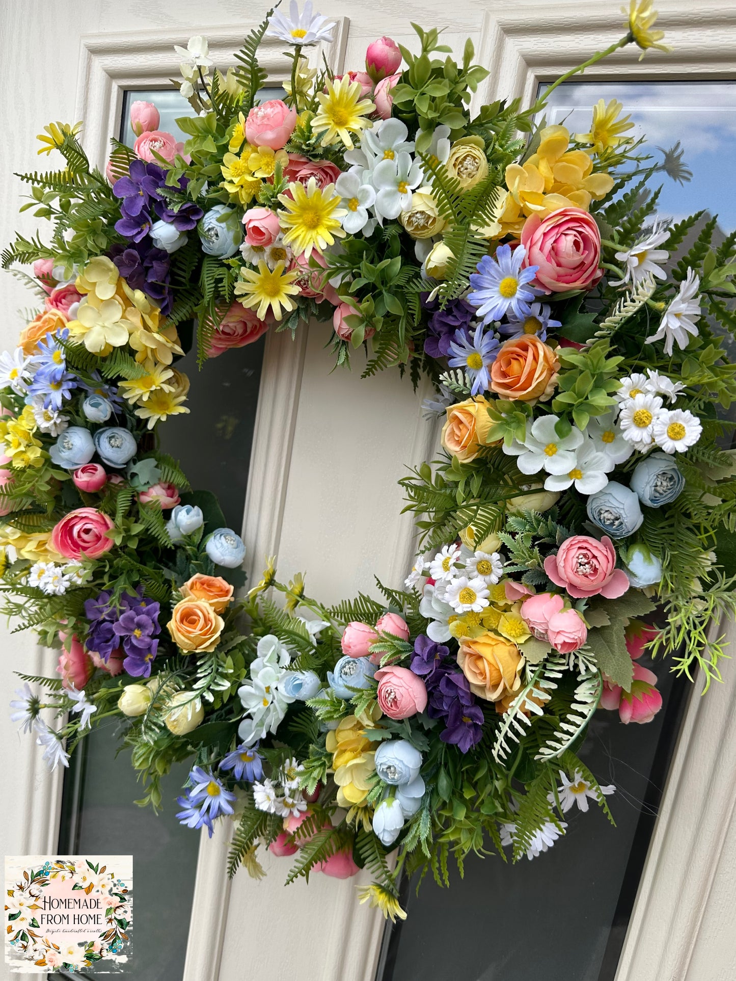 Grapevine country garden wreath