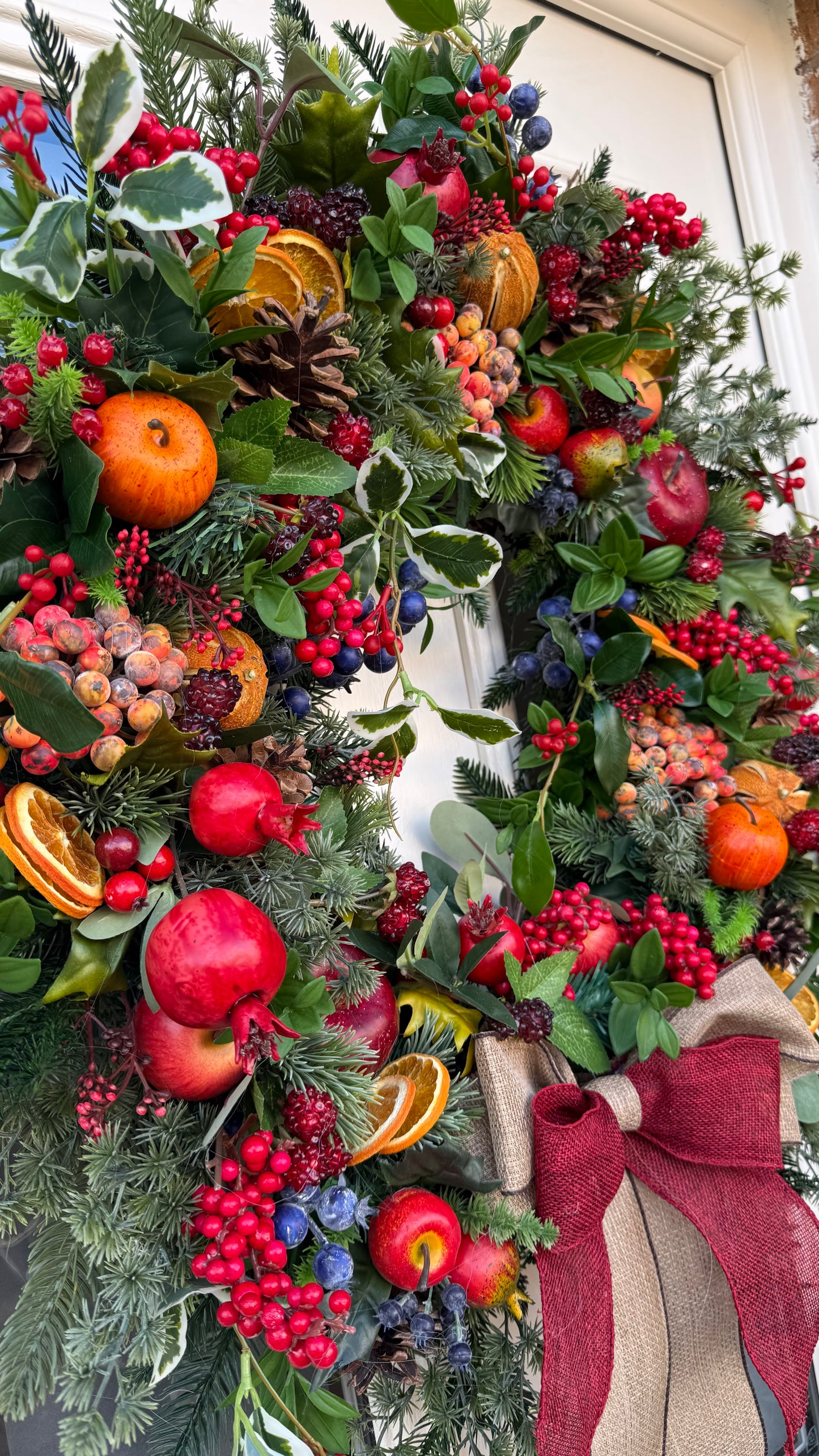 Festive fruits Christmas wreath