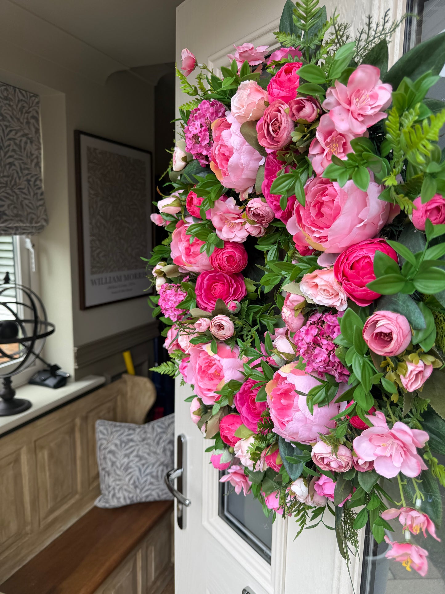 Pink summer wreath