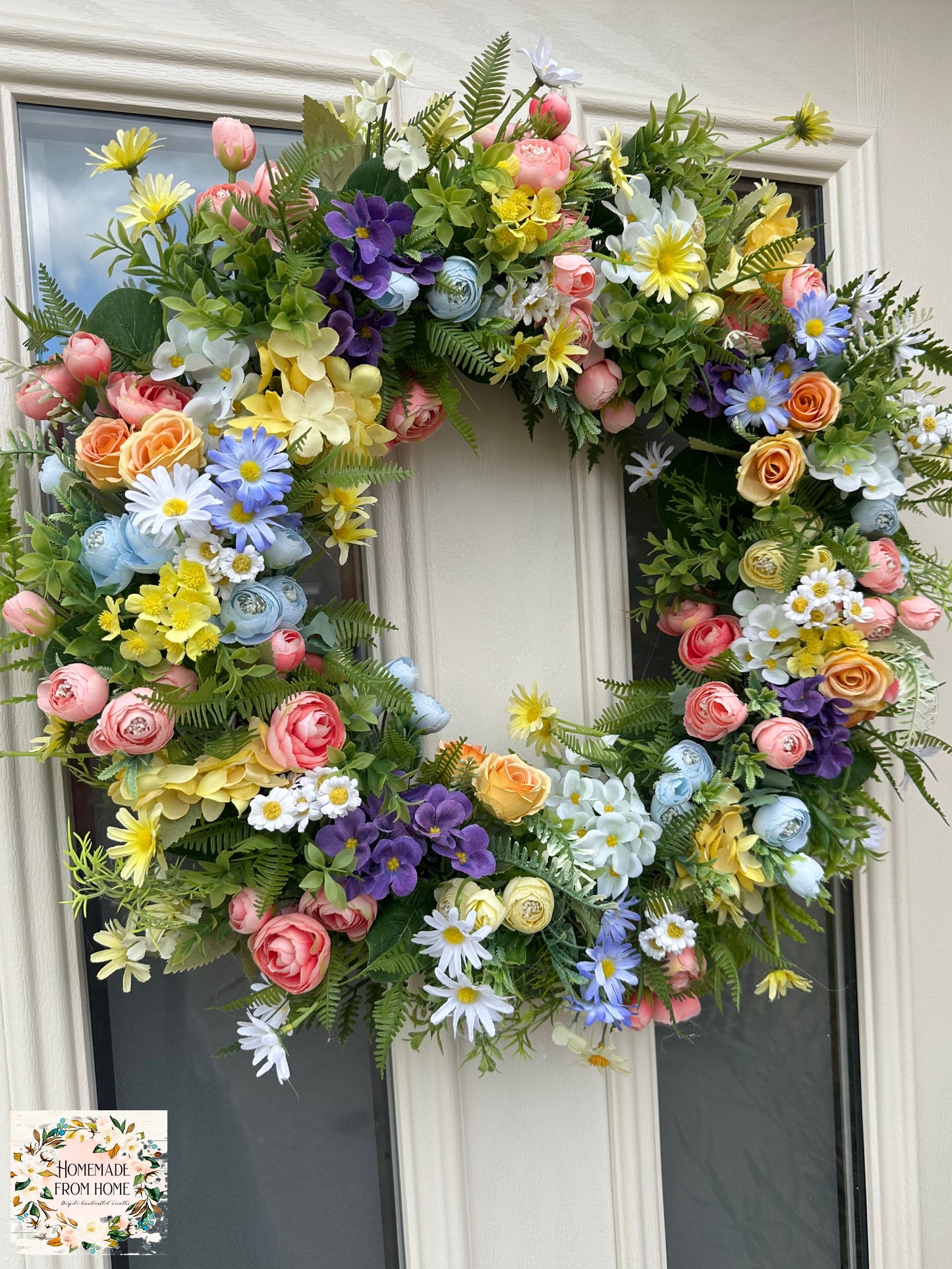 Grapevine country garden wreath