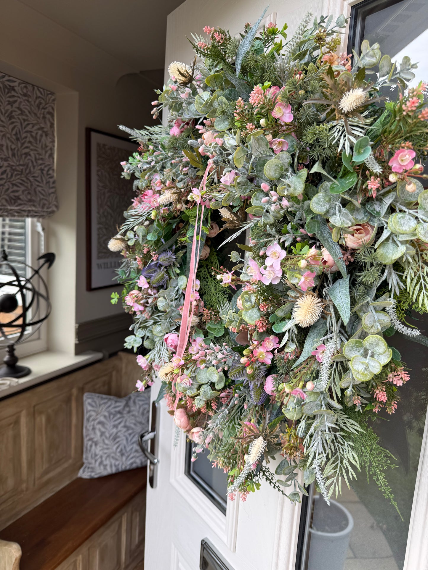 Wild pink real look wreath