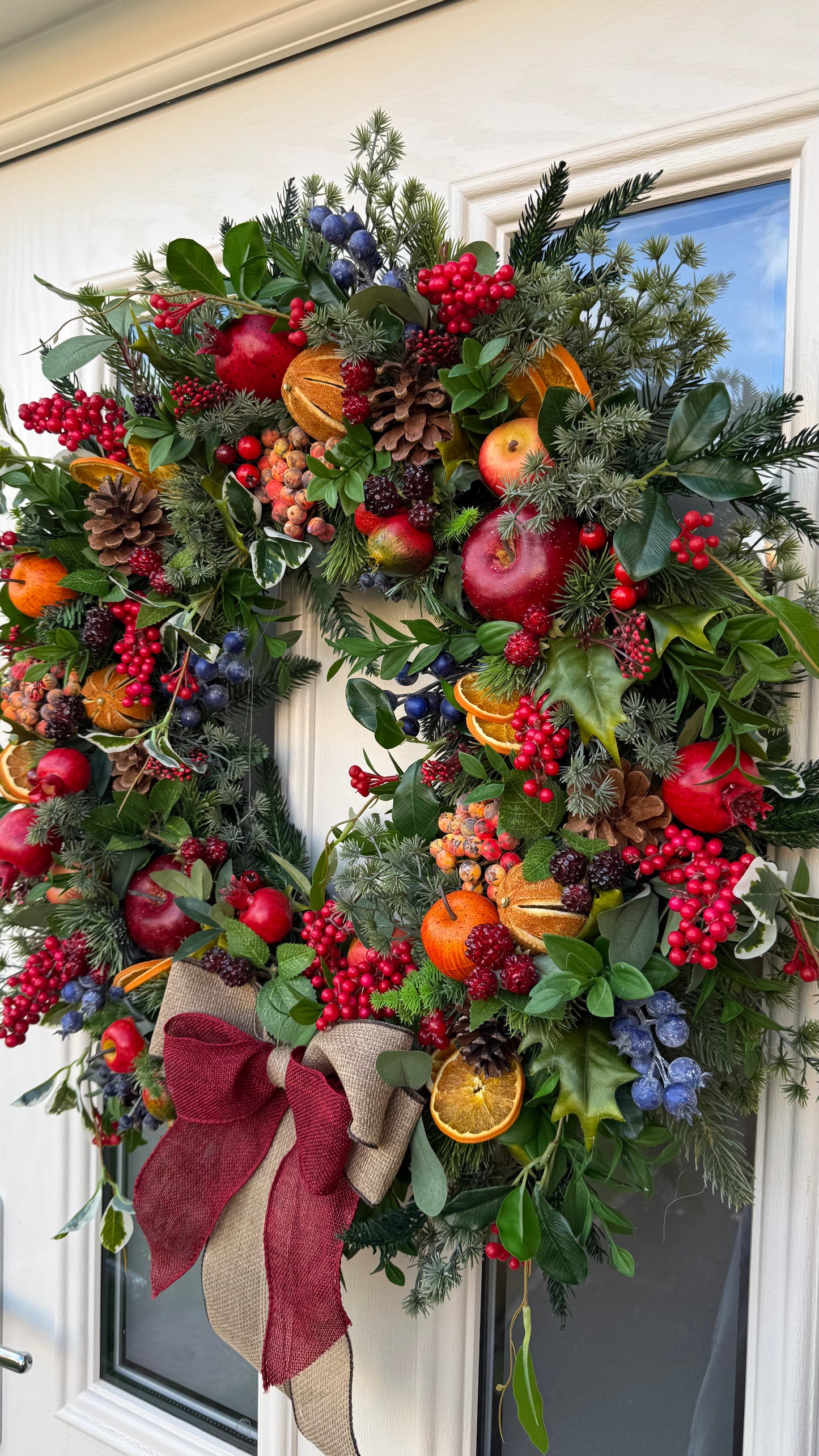 Festive fruits Christmas wreath