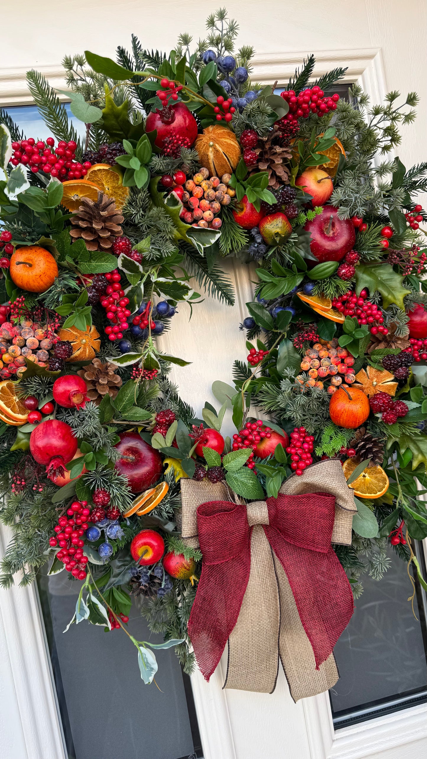 Festive fruits Christmas wreath