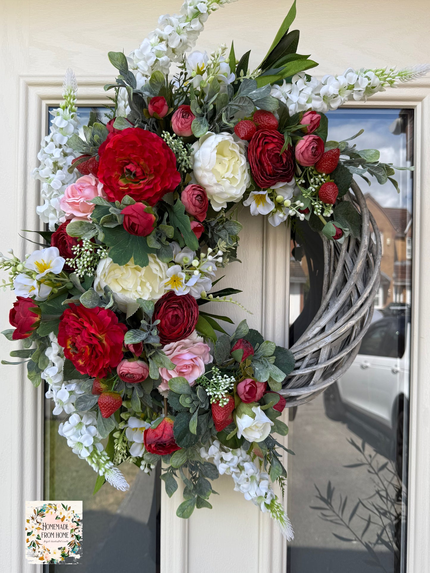 Strawberries and cream signature wreath