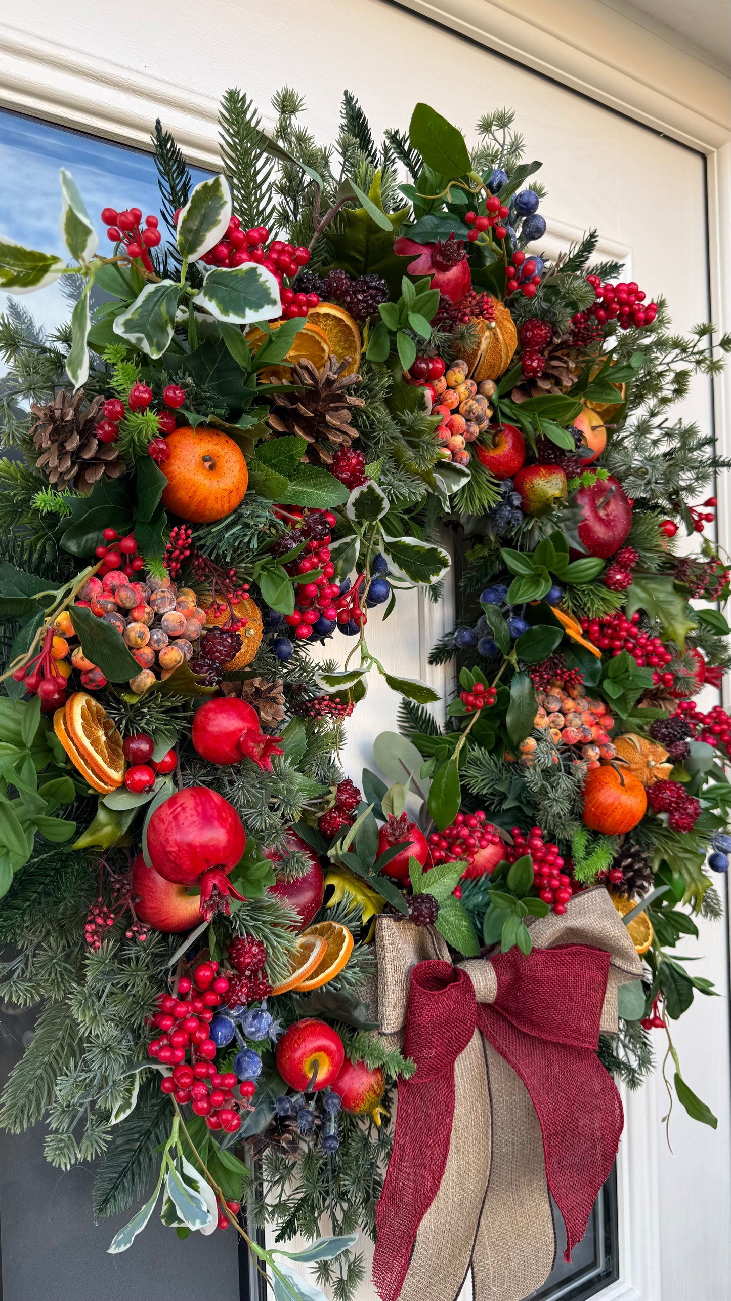 Festive fruits Christmas wreath