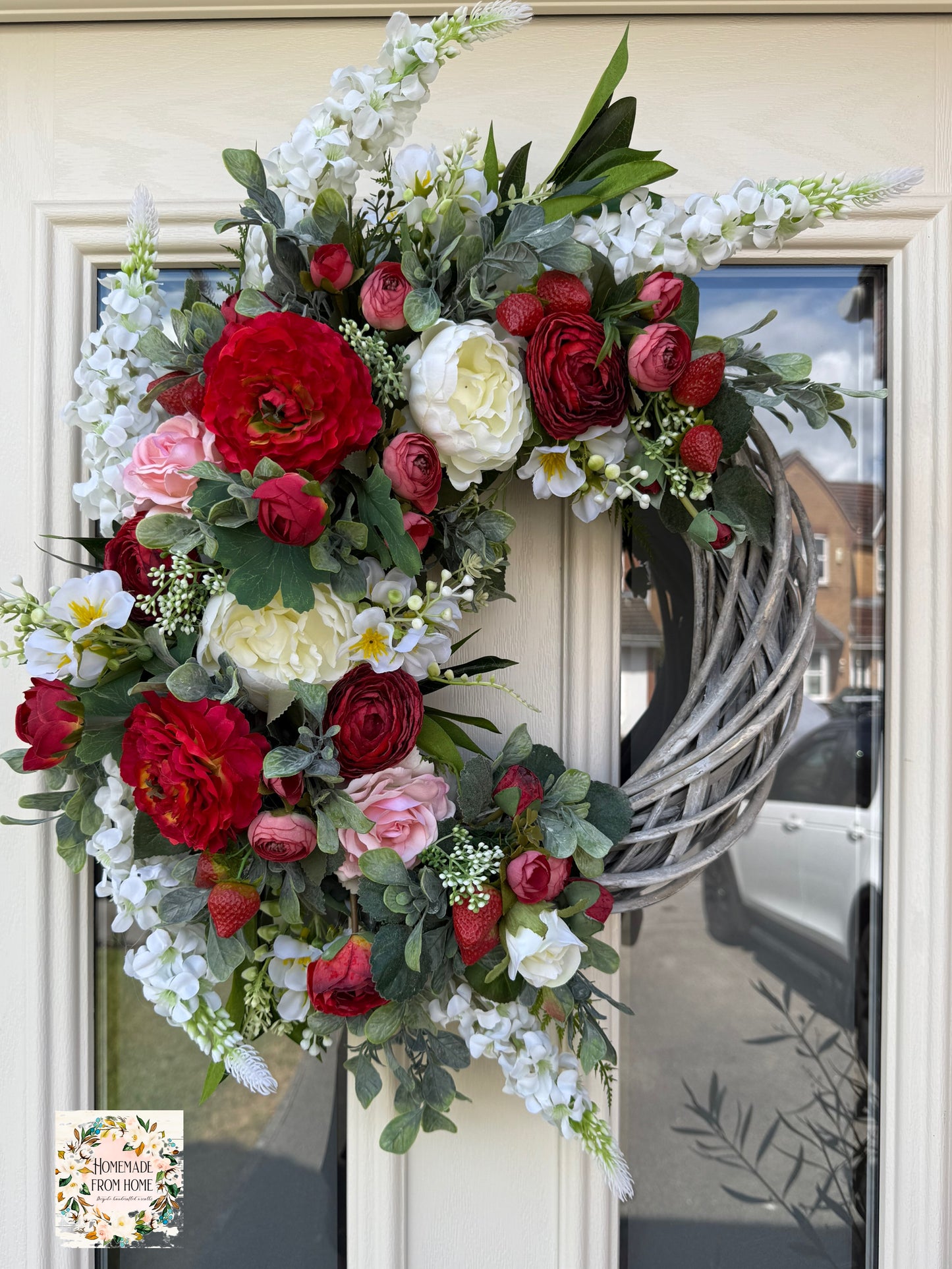 Strawberries and cream signature wreath