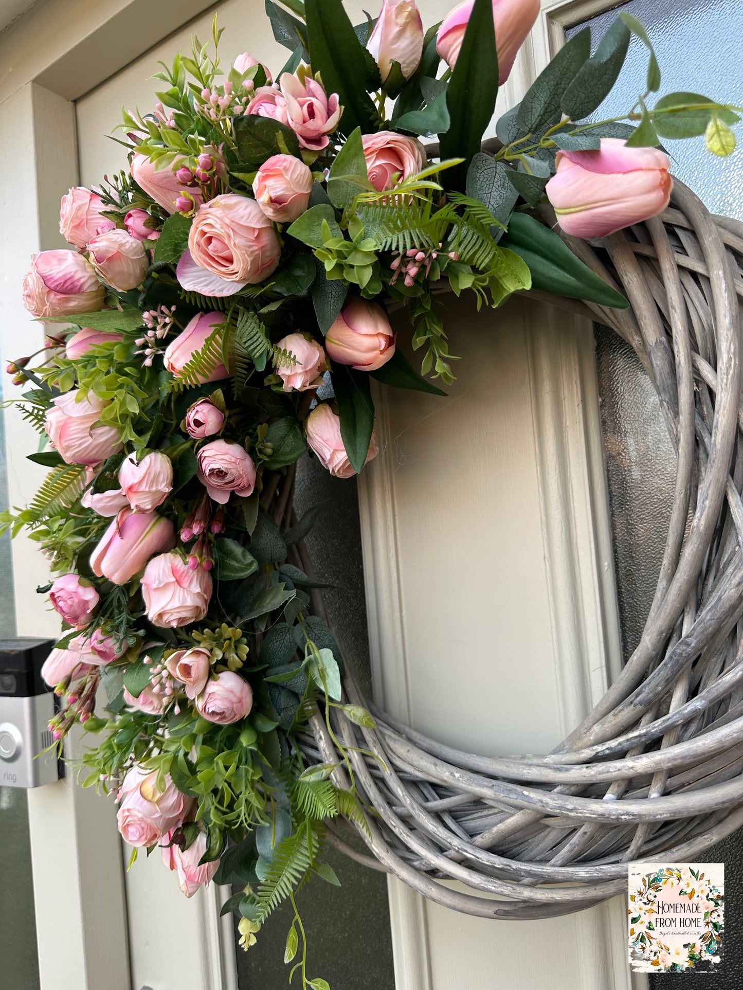 Rose and tulip signature wreath