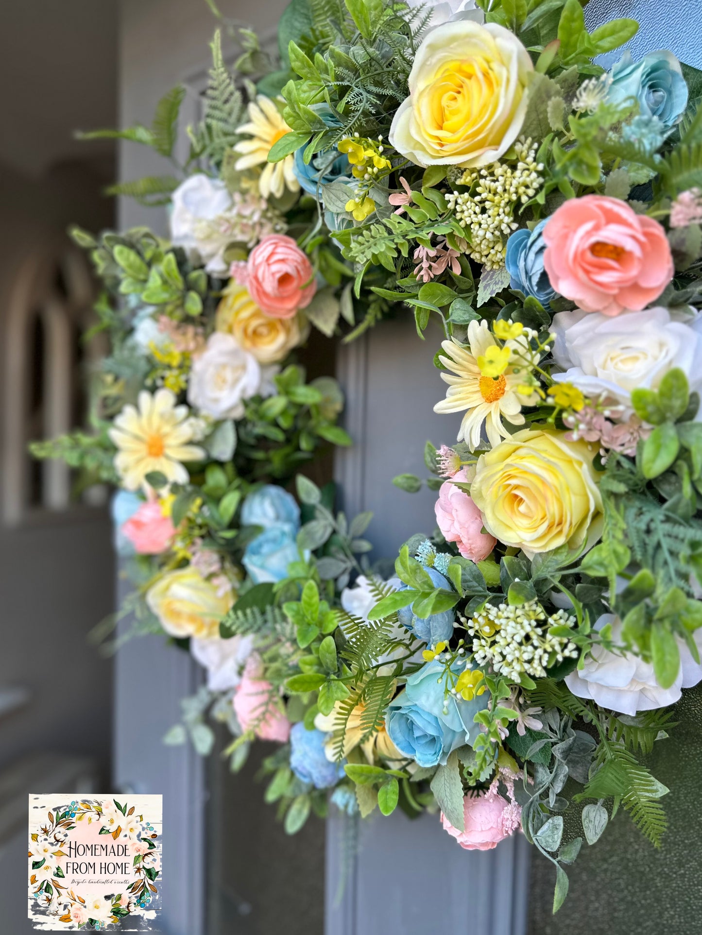 Pastel summer wreath