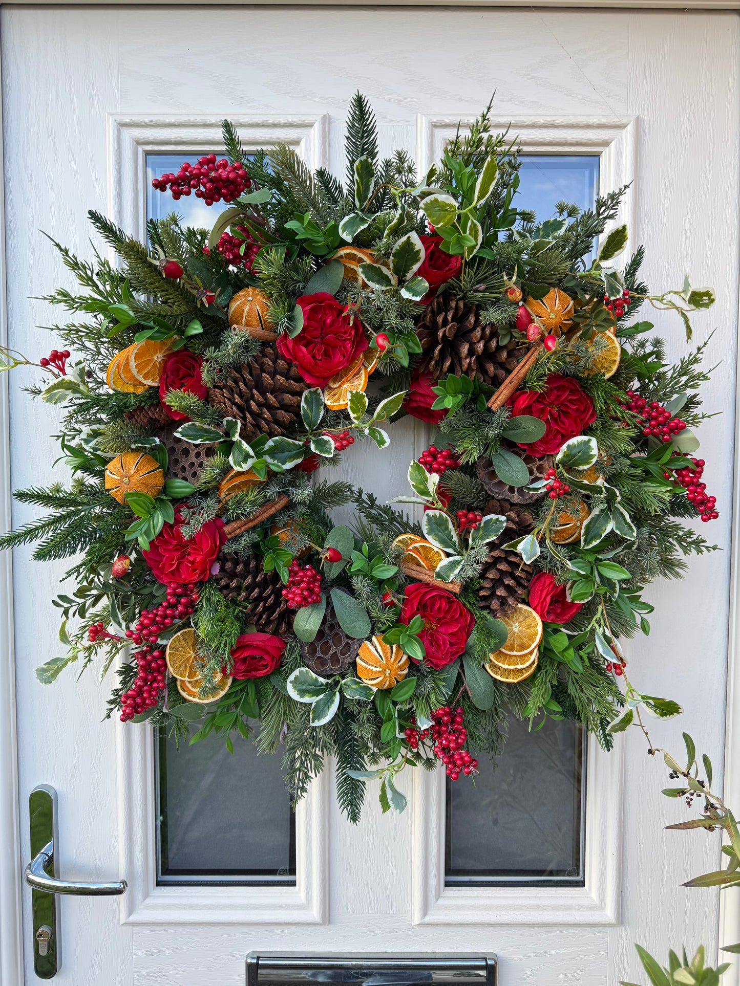 Rosehip and orange Christmas wreath (made to order)