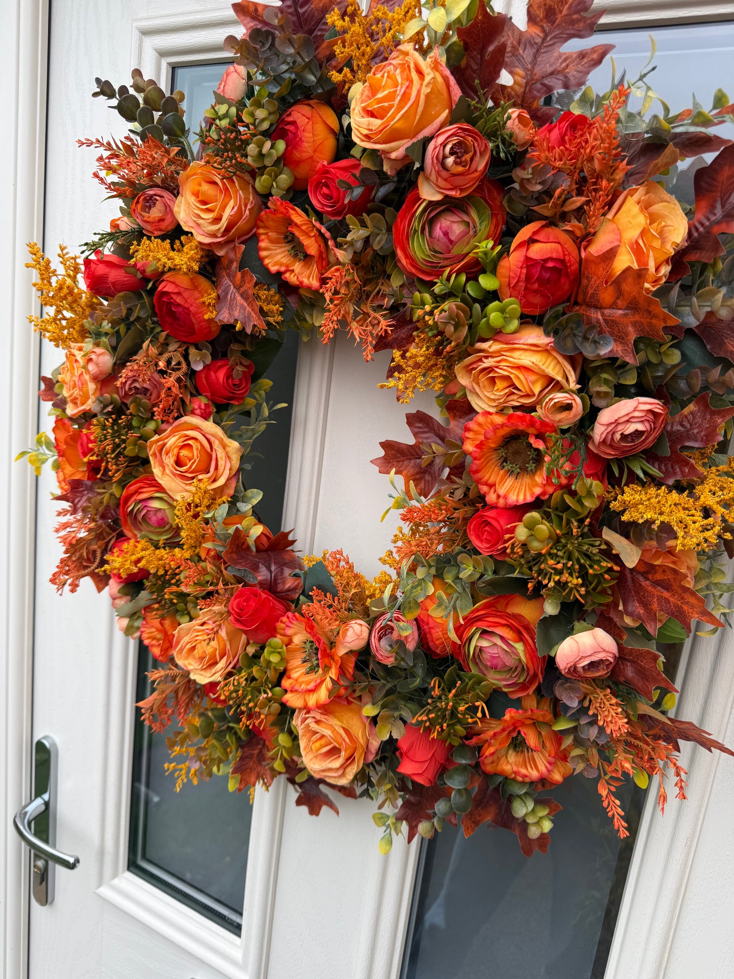 Sunset poopy autumn wreath