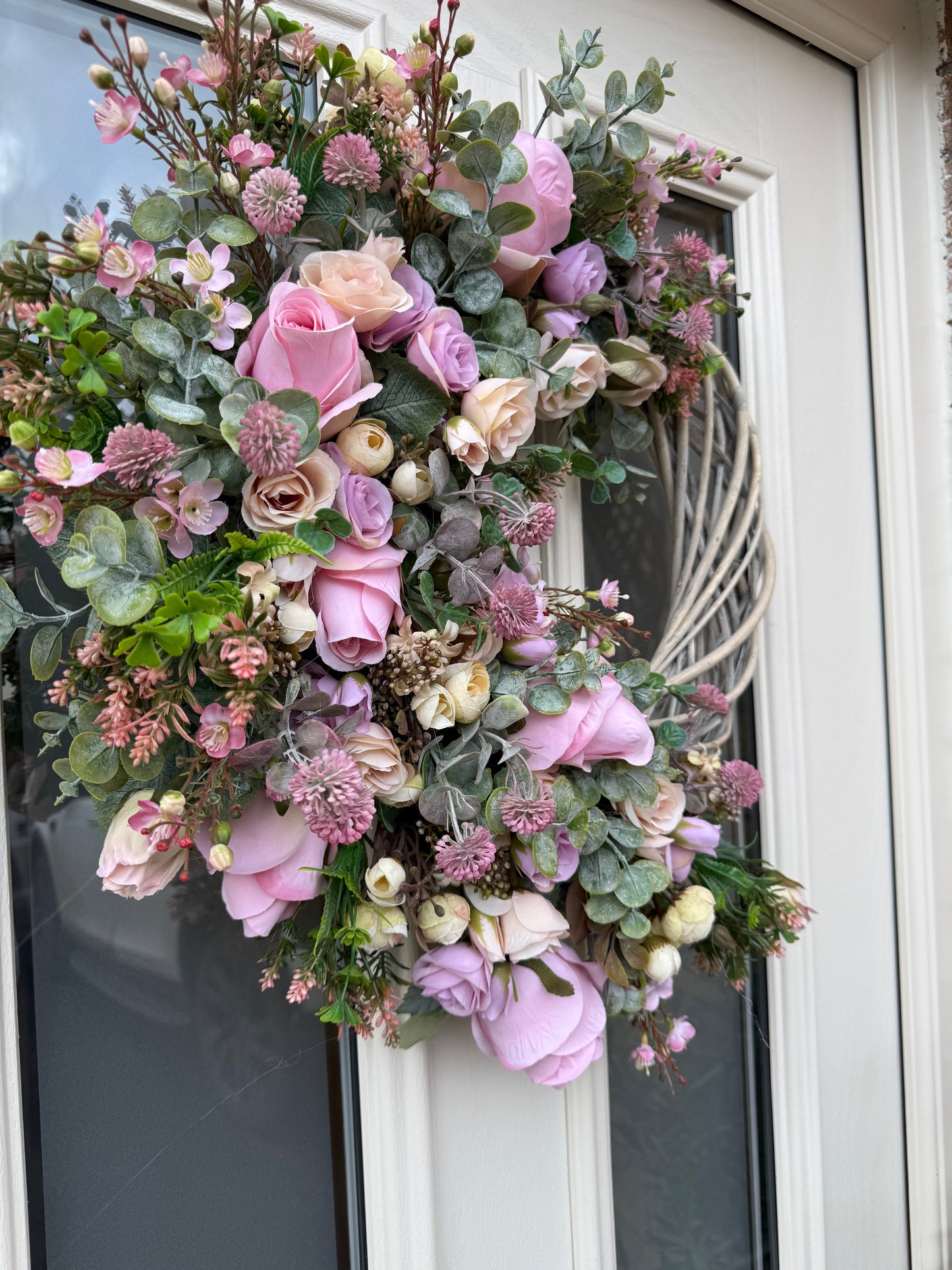 Garden rose signature wreath (made to order)