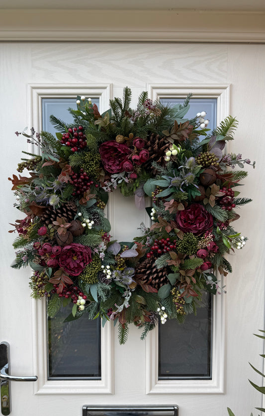 Merlot Christmas wreath