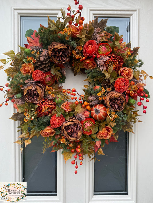 Crispy leaves wreath