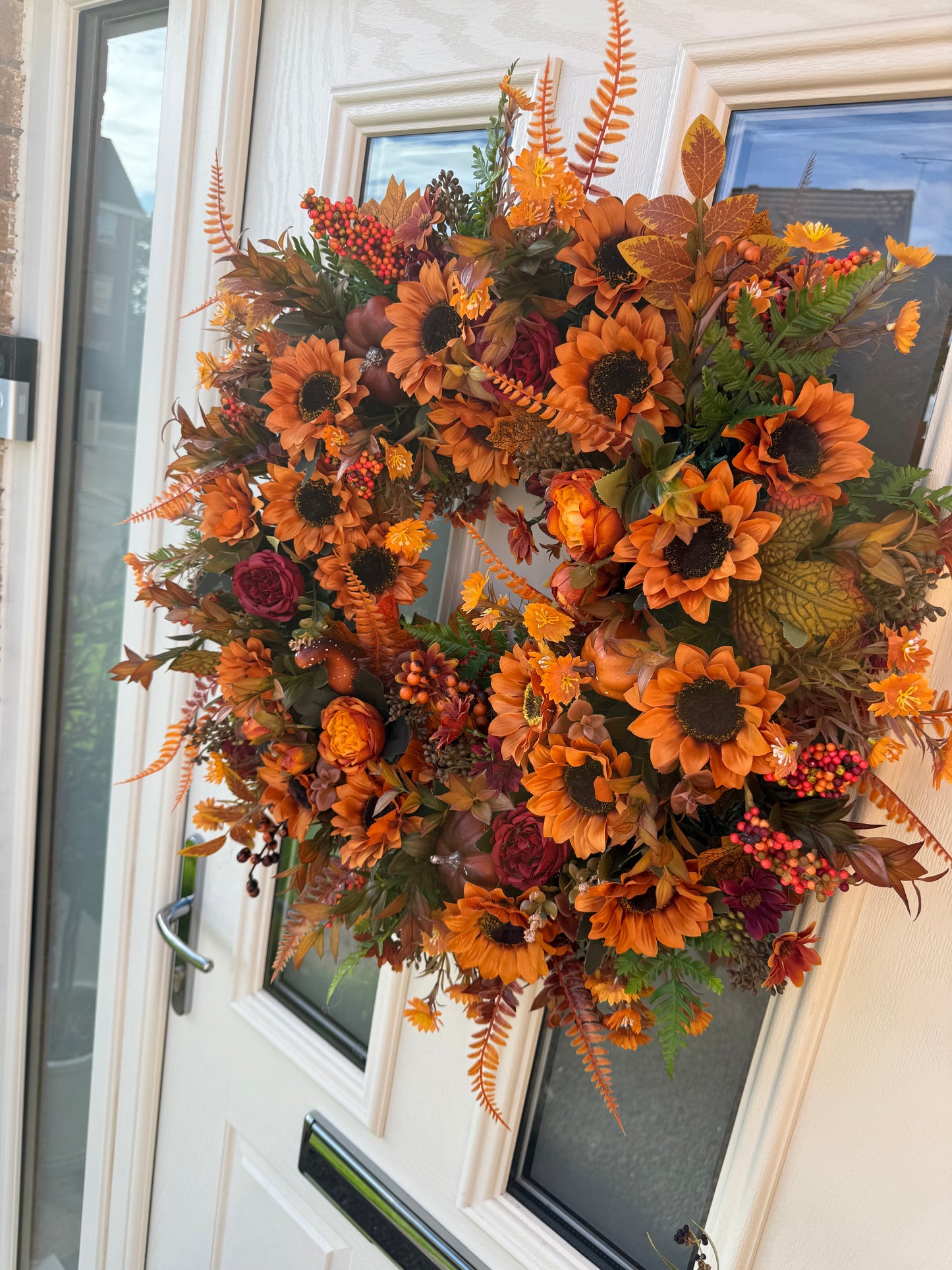 Burnt Orange Sunflower wreath