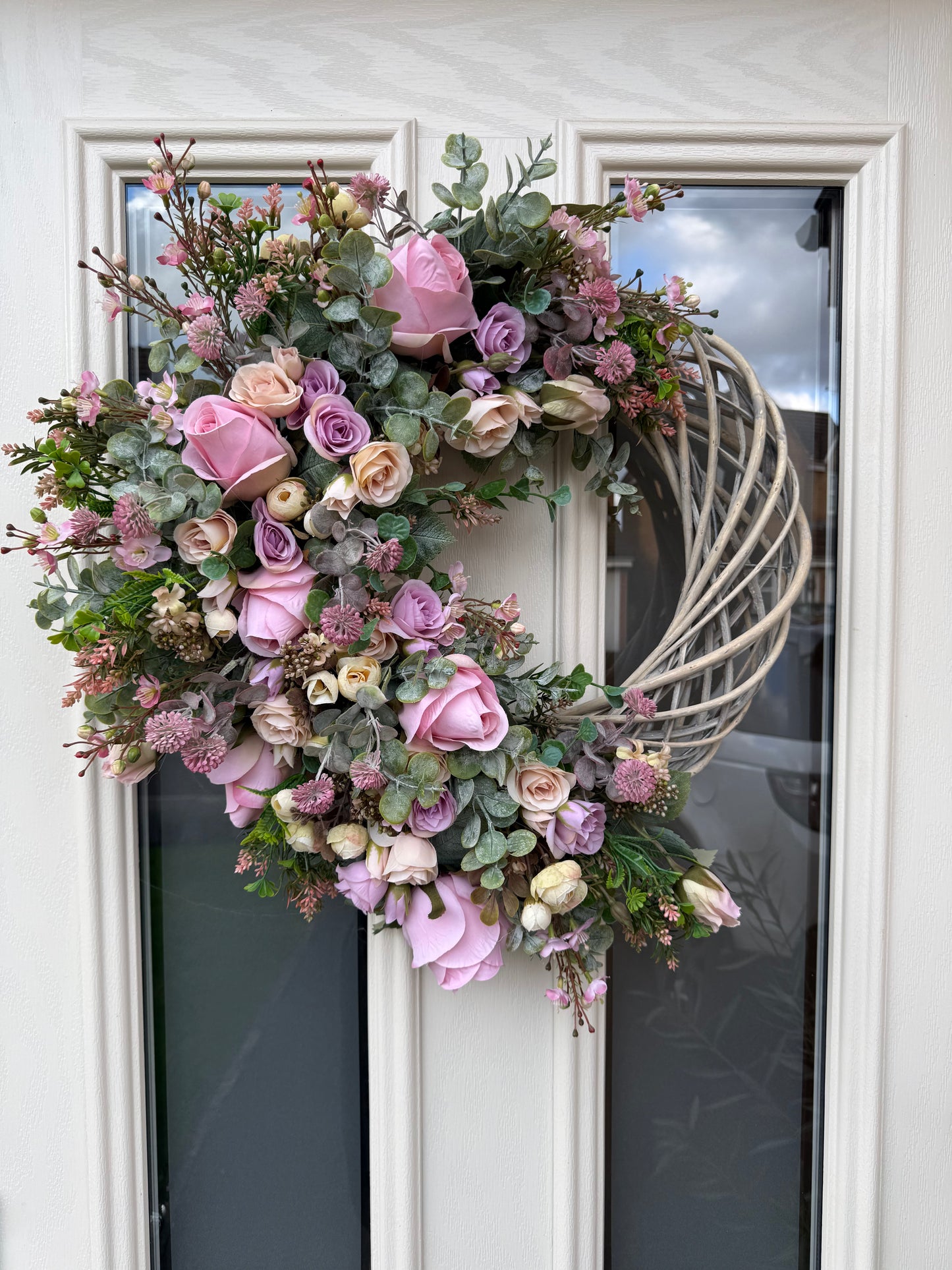 Garden rose signature wreath (made to order)