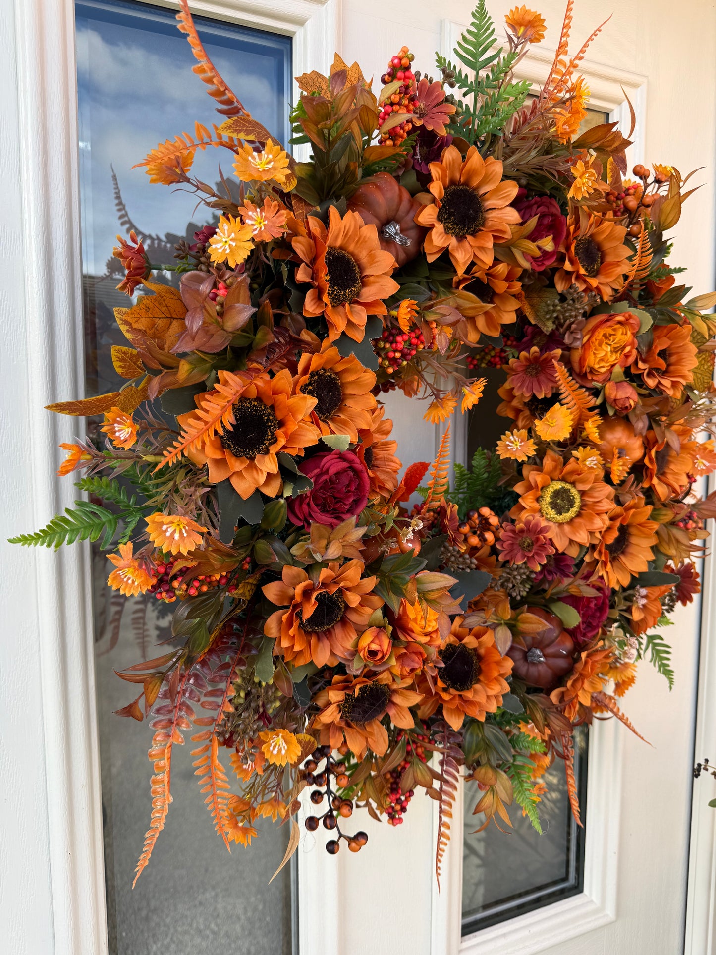 Burnt Orange Sunflower wreath