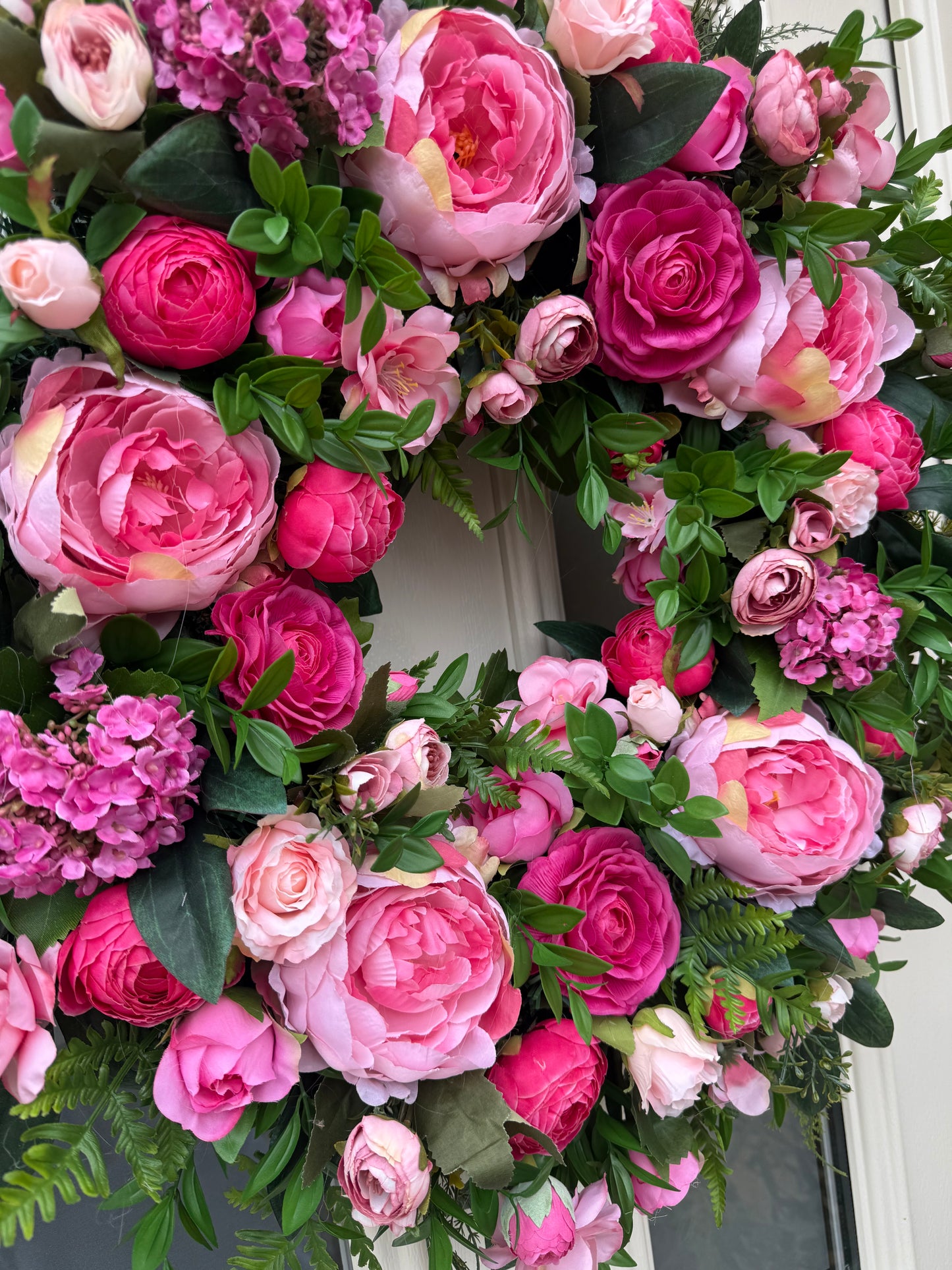Pink summer wreath