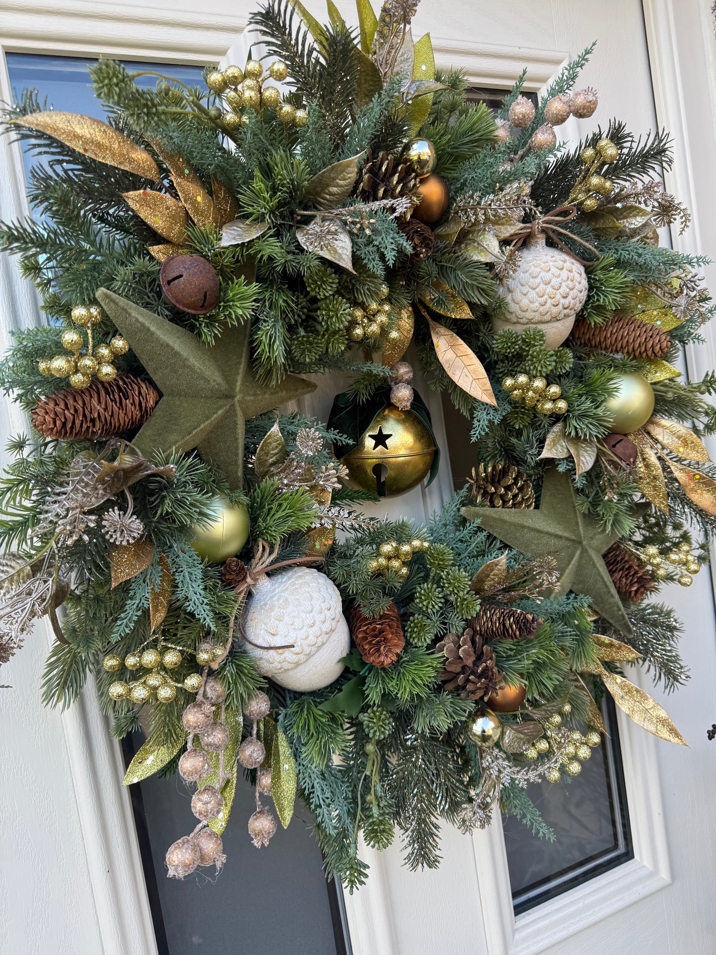 Nordic acorn Christmas wreath (made to order)
