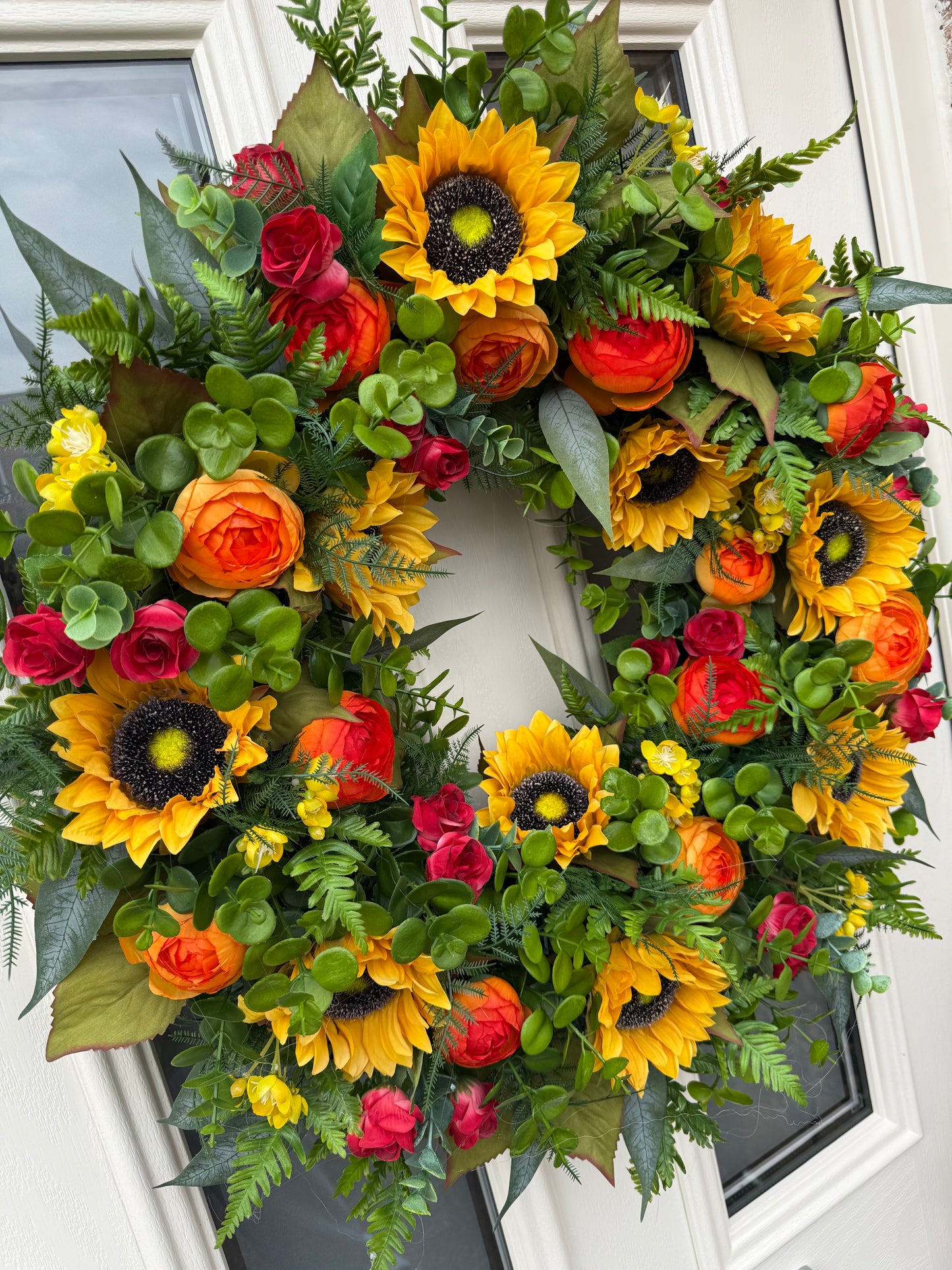 Sunflower sunset wreath (ready to send)