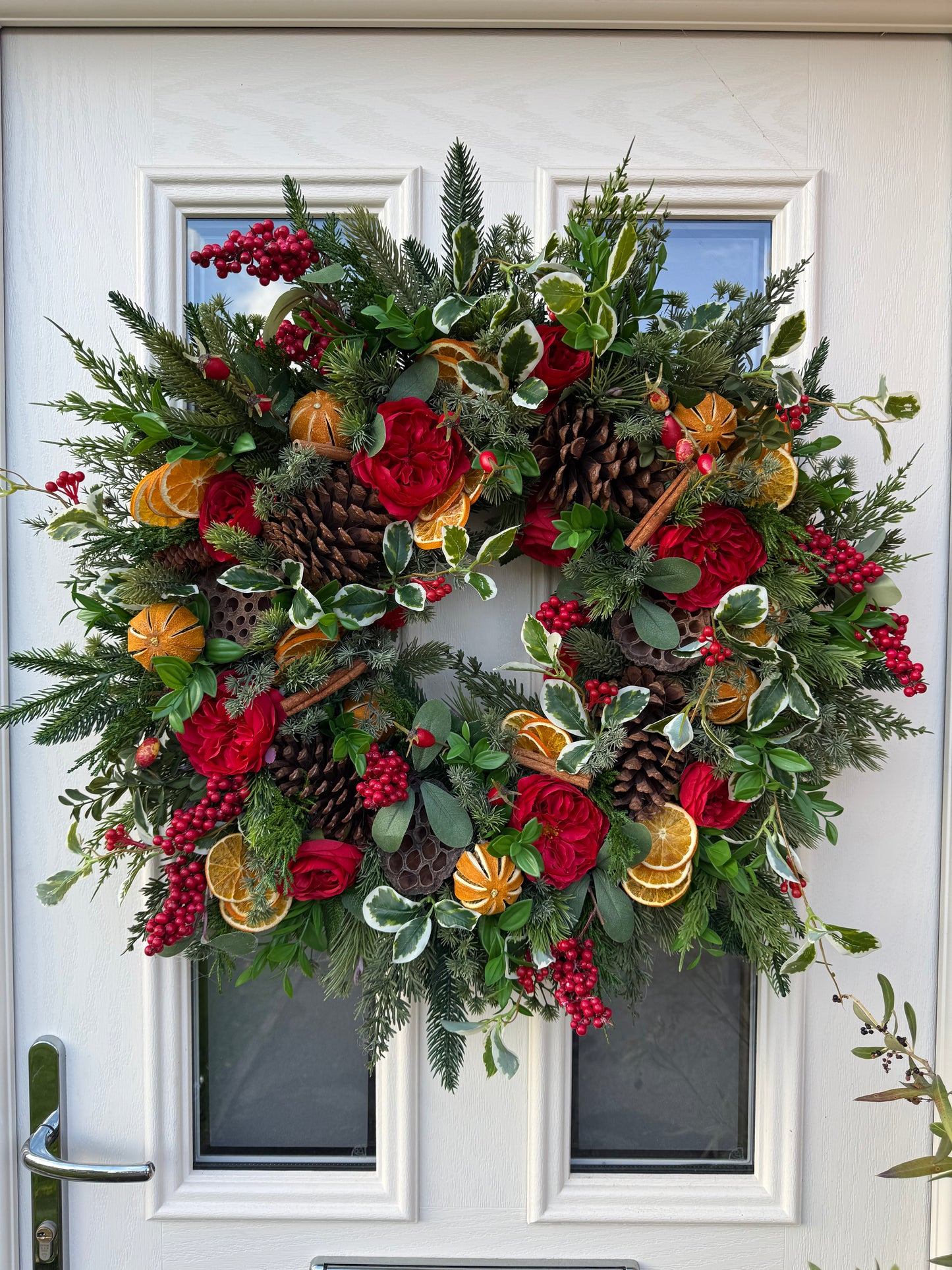 Rosehip and orange Christmas wreath (made to order)