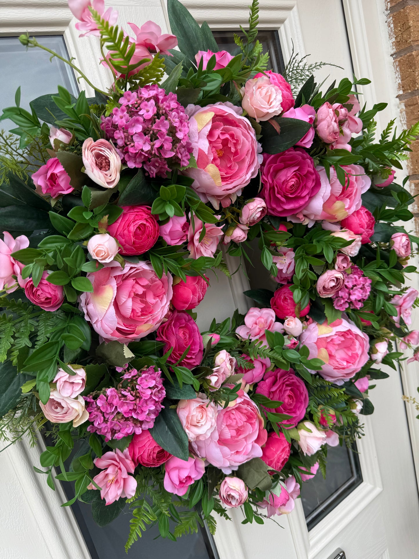 Pink summer wreath