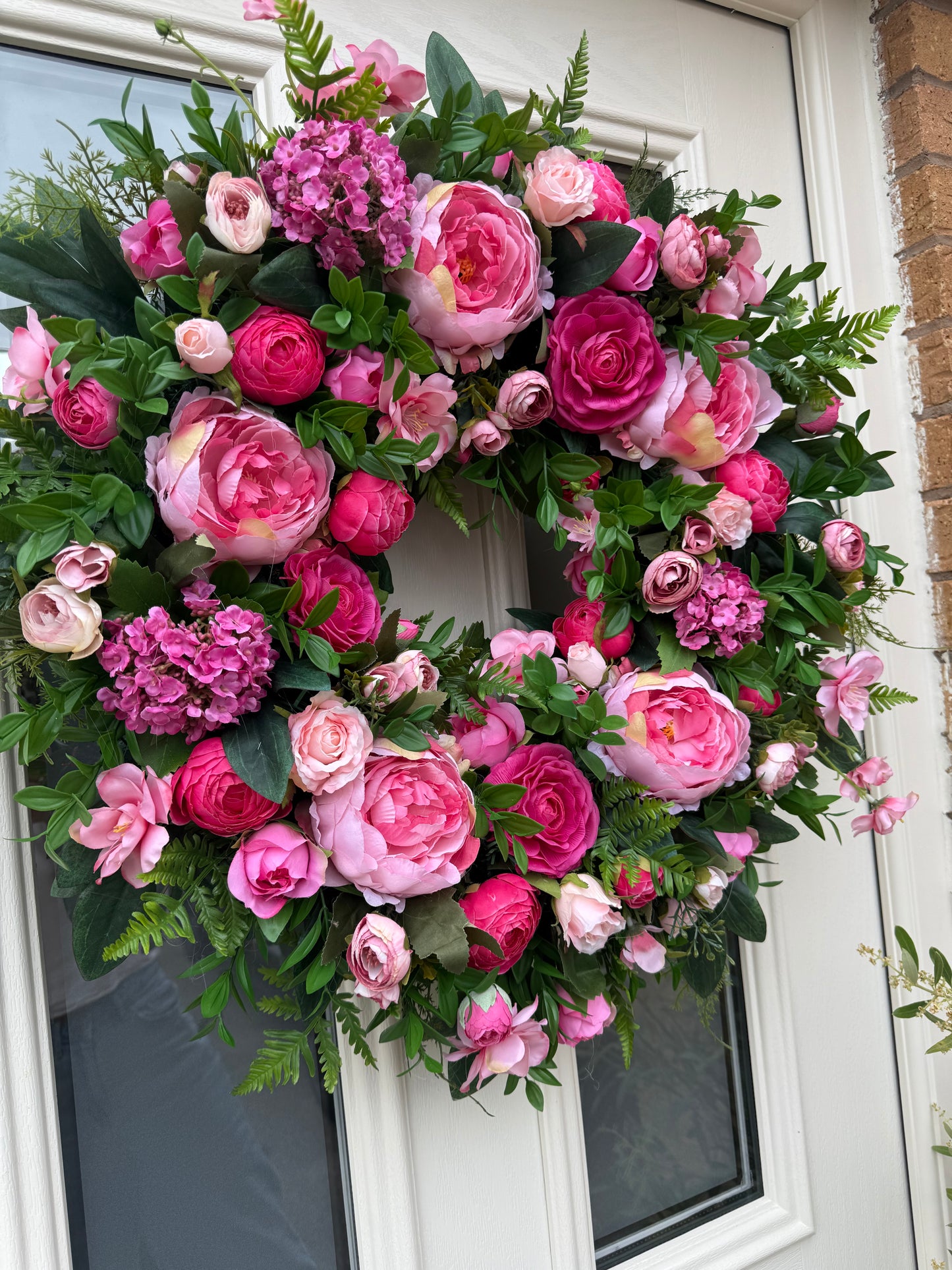 Pink summer wreath