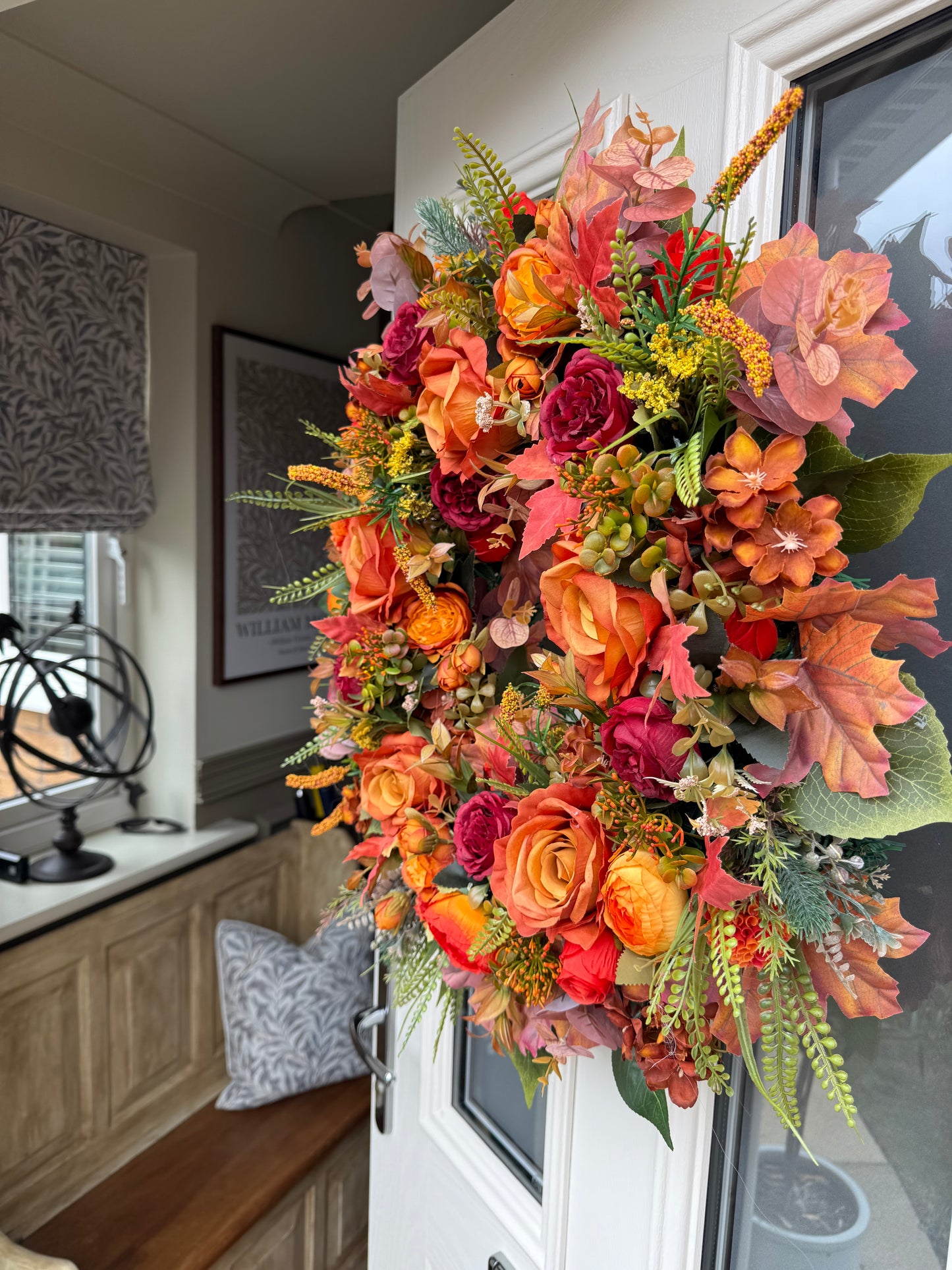 Autumn rose wreath