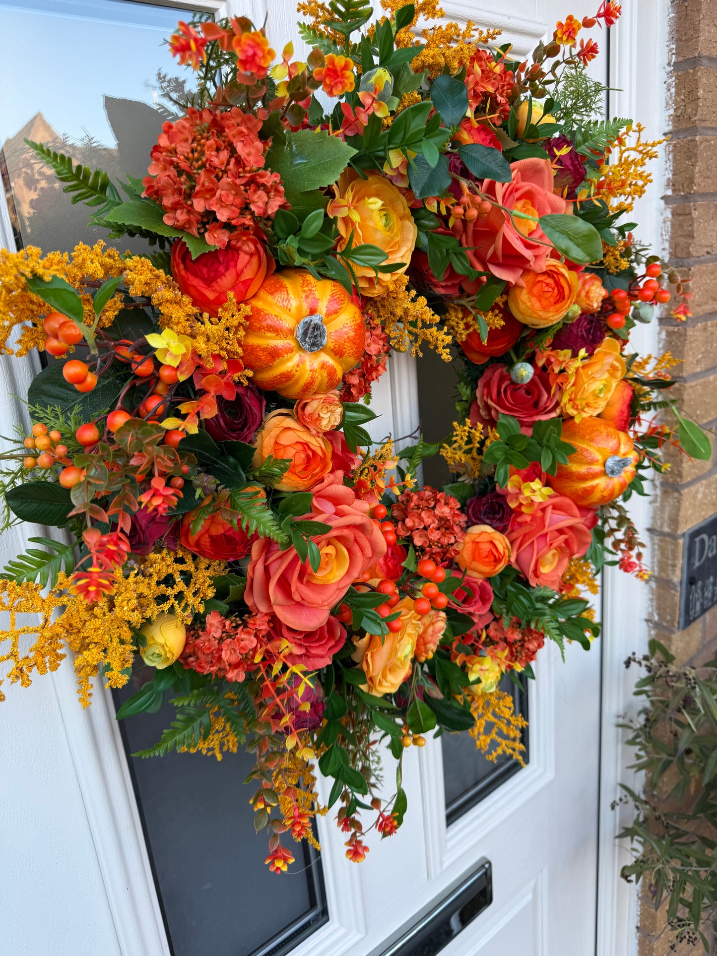 Autumn sunset wreath