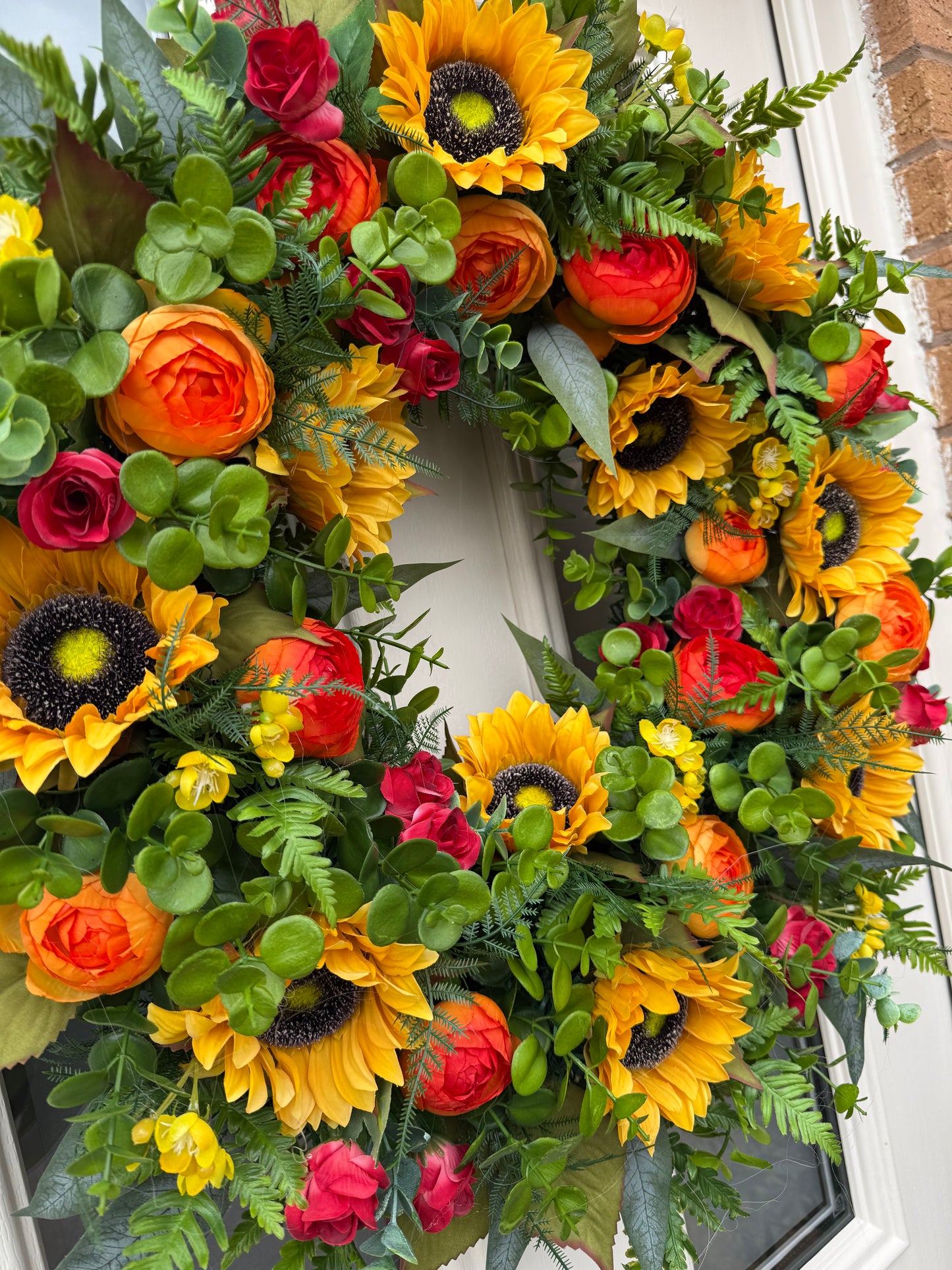 Sunflower sunset wreath (ready to send)