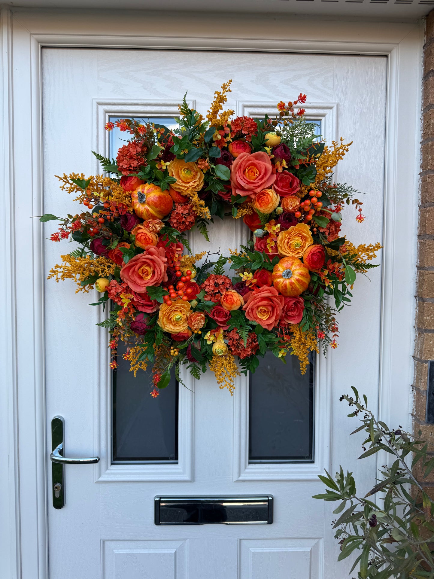 Autumn sunset wreath