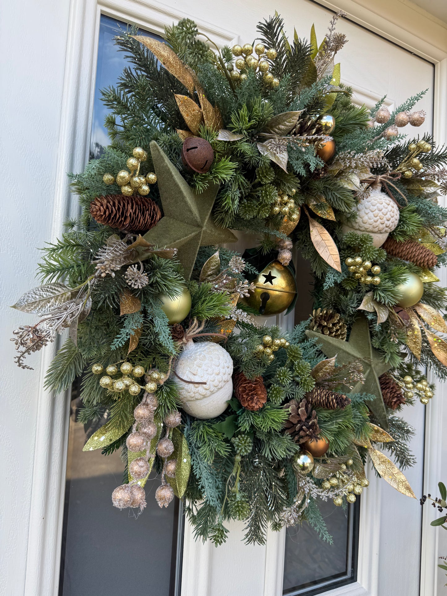 Nordic acorn Christmas wreath (made to order)