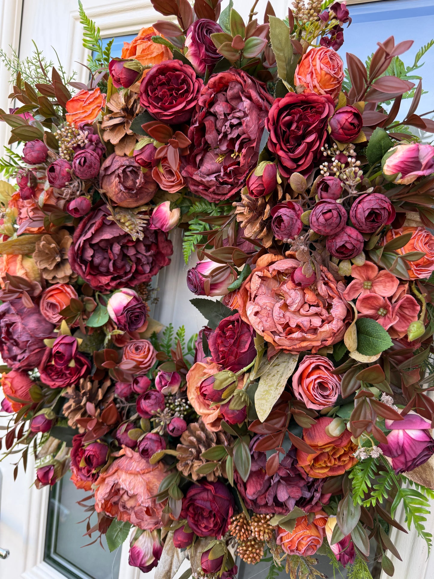 Cranberry and orange autumn wreath
