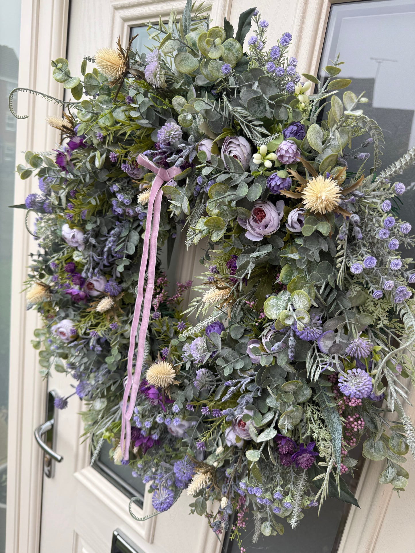 Purple rain real look wreath (made to order)