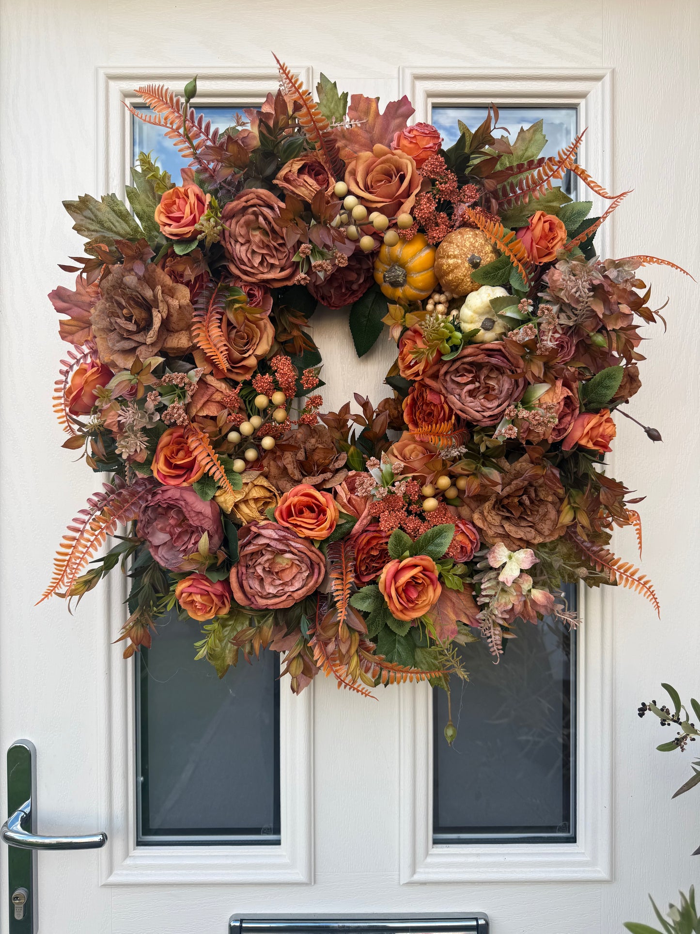 Crisp pumpkin wreath