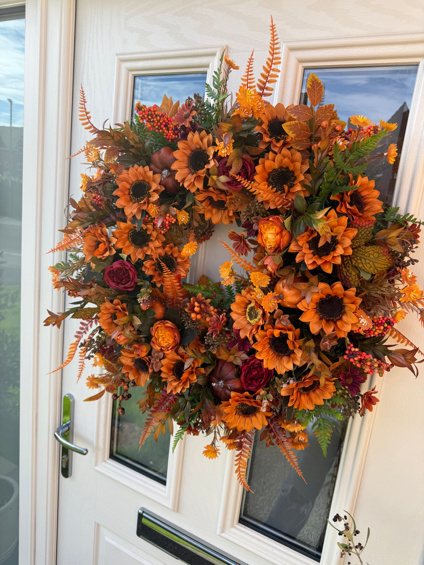 Burnt Orange Sunflower wreath