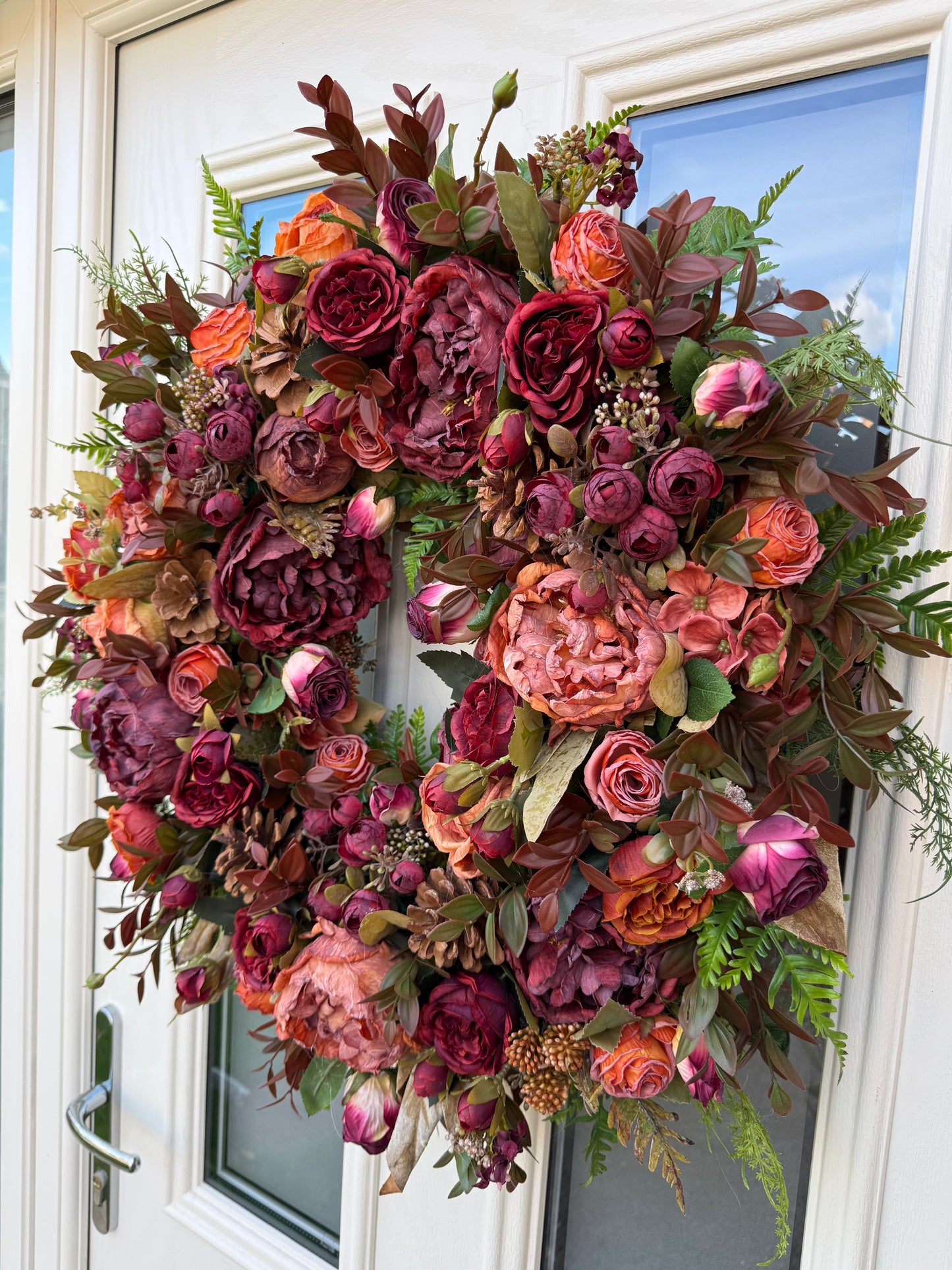 Cranberry and orange autumn wreath