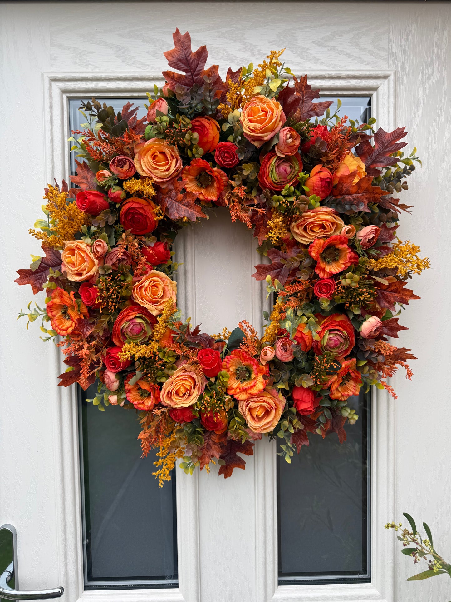 Sunset poopy autumn wreath