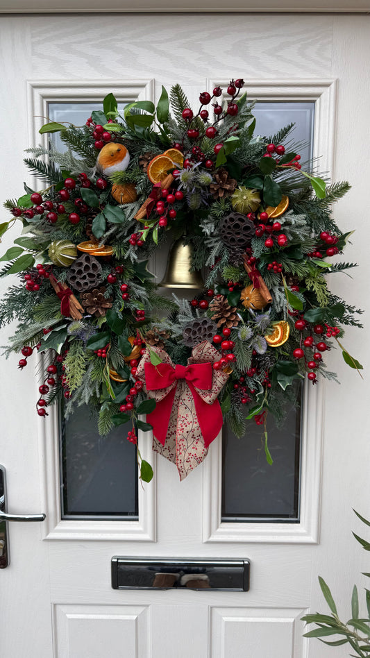 Luxury traditional Christmas wreath