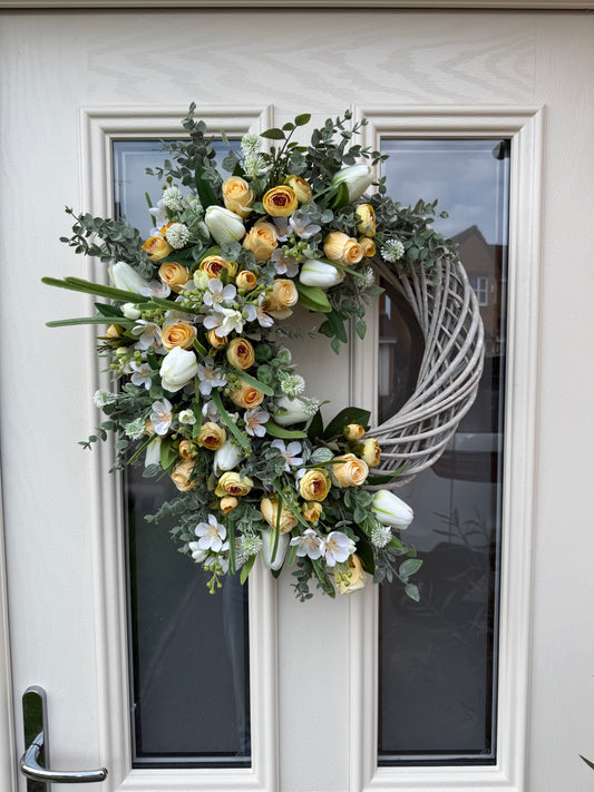 Tulip and Freesia signature wreath