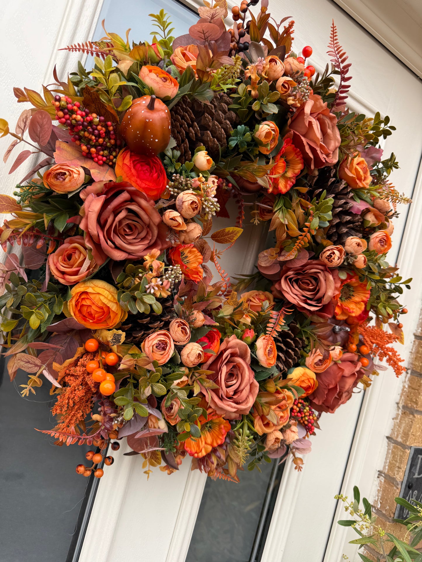 Flame poppy wreath