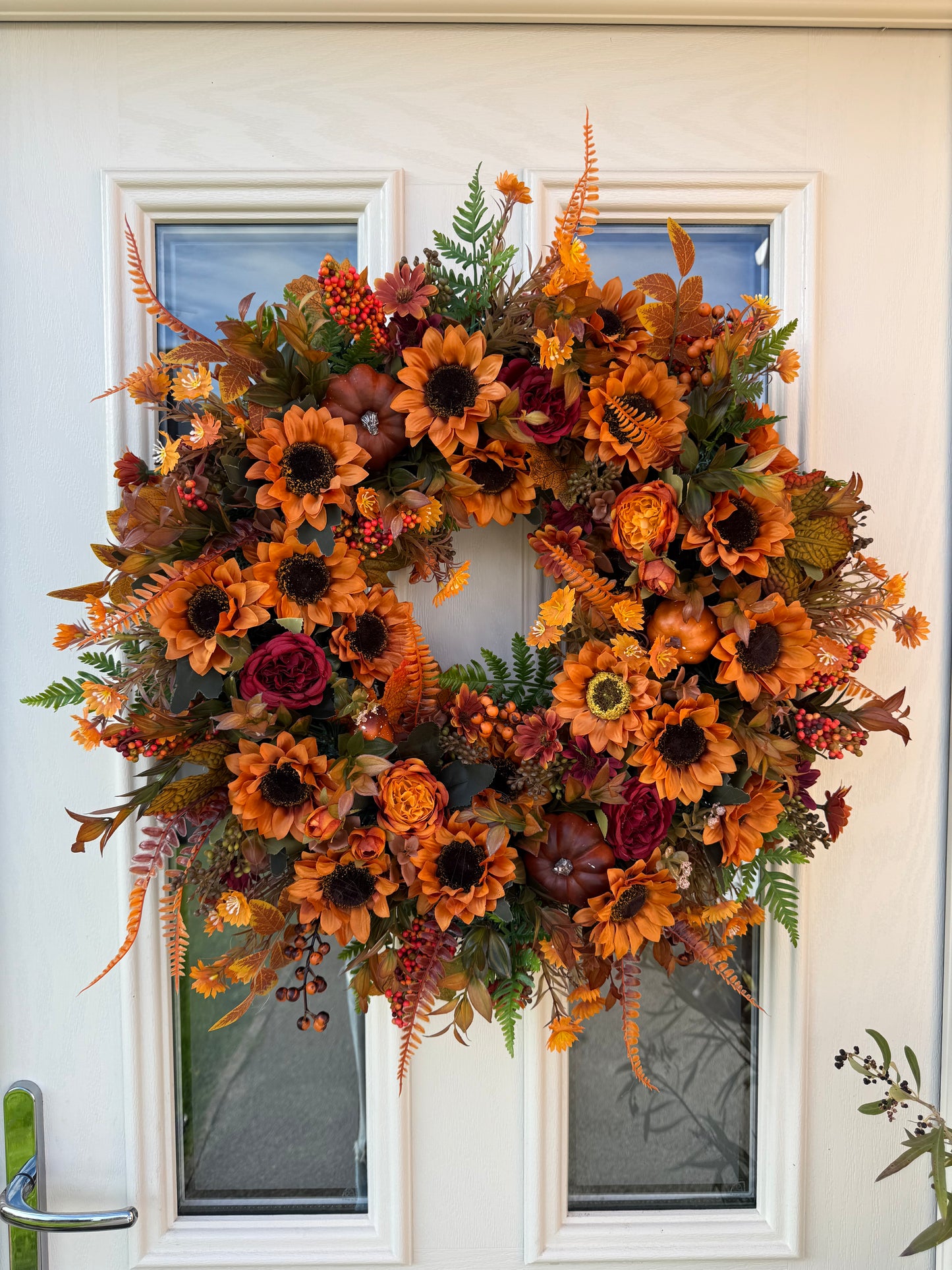 Burnt Orange Sunflower wreath