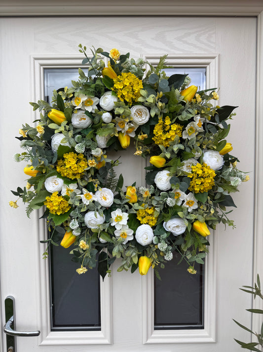 Hello spring wreath (ready to send)