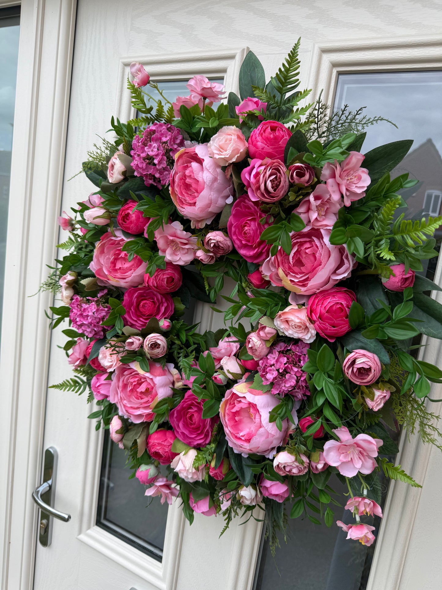 Pink summer wreath